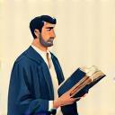 Illustration representing an expert instructor sharing knowledge
