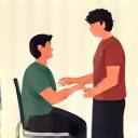 Illustration of a person being taught individually