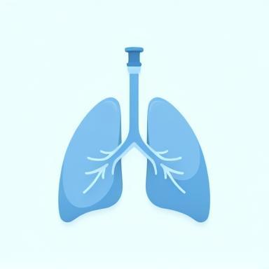 Illustration representing breathing exercise with lungs